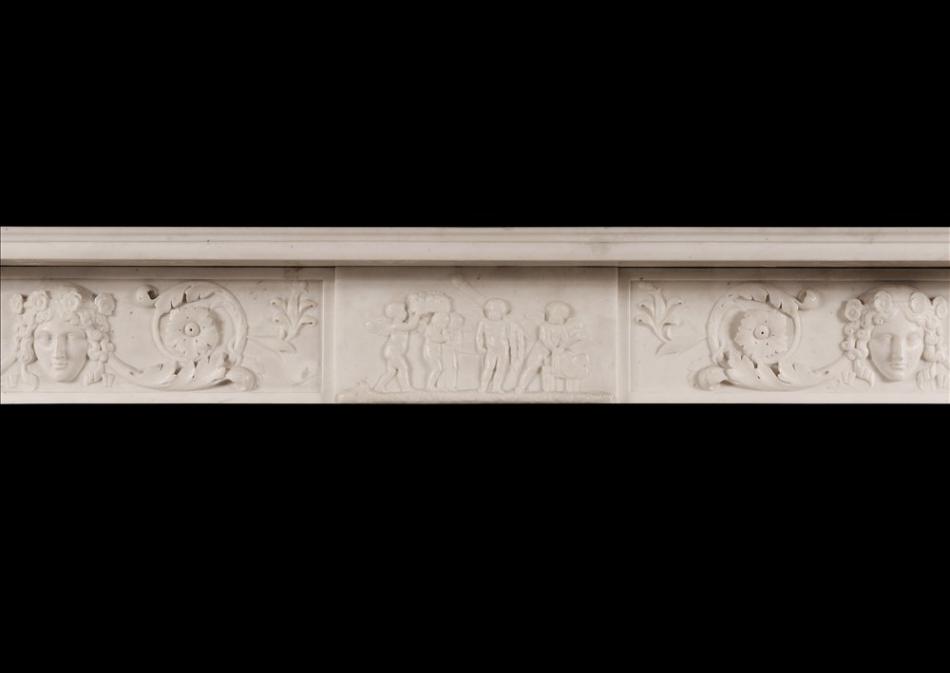 A fine quality Antique Regency Statuary marble fireplace with caryatid figures