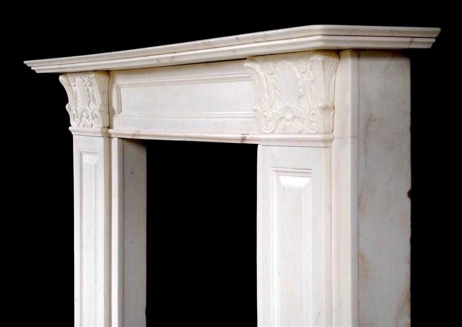 A Statuary Regency marble fireplace in the manner of Thomas Hope