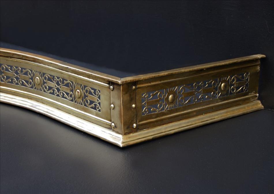 A Decorative pierced brass English fender