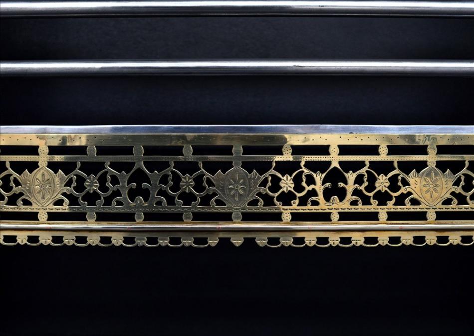 A brass and steel Irish register grate in the 18th century style
