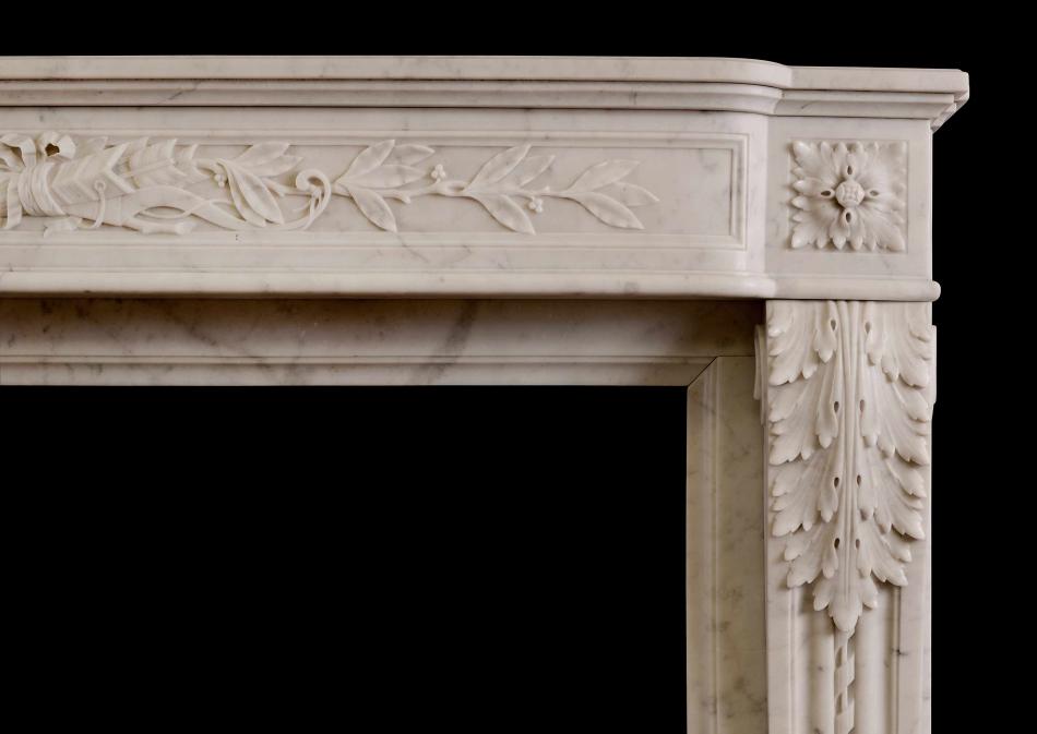 A 19th century French Louis XVI style fireplace