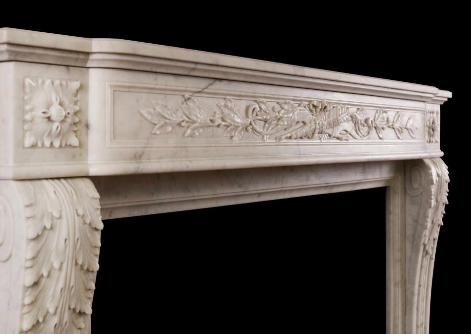 A 19th century French Louis XVI style fireplace