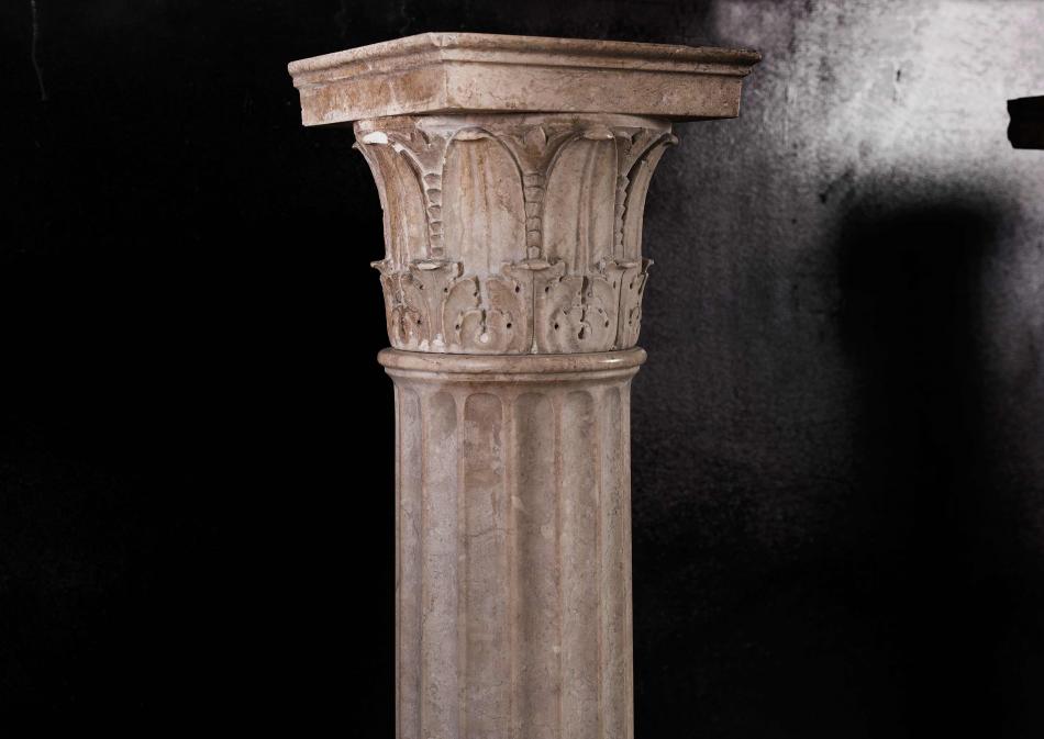 A collection of four neo-classical columns in Istrian stone
