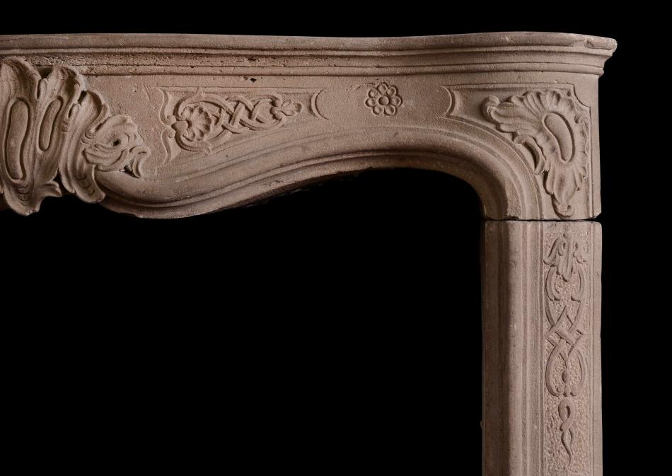 A period 18th century French Louis XV chimneypiece
