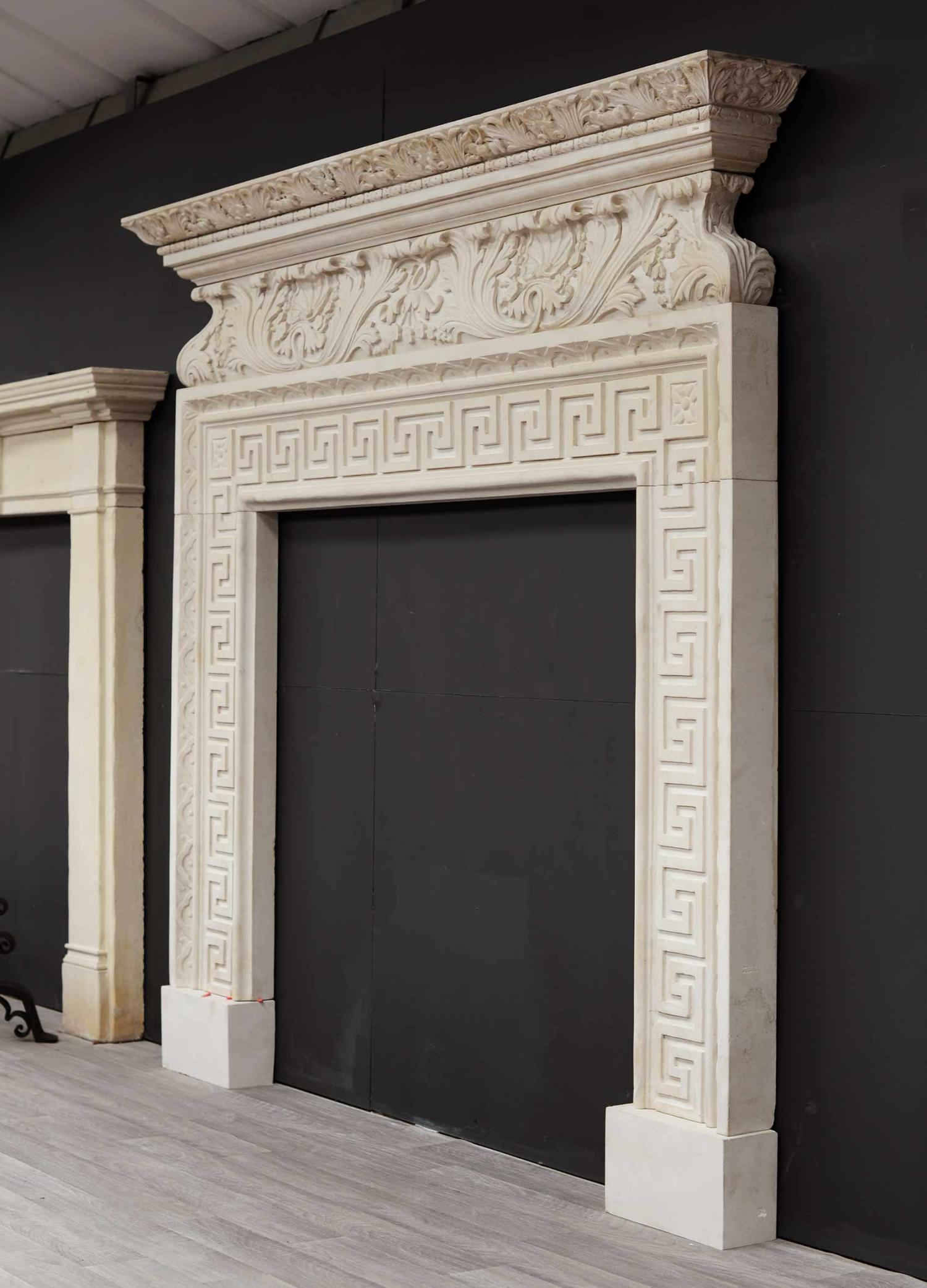 Limestone-Fireplace