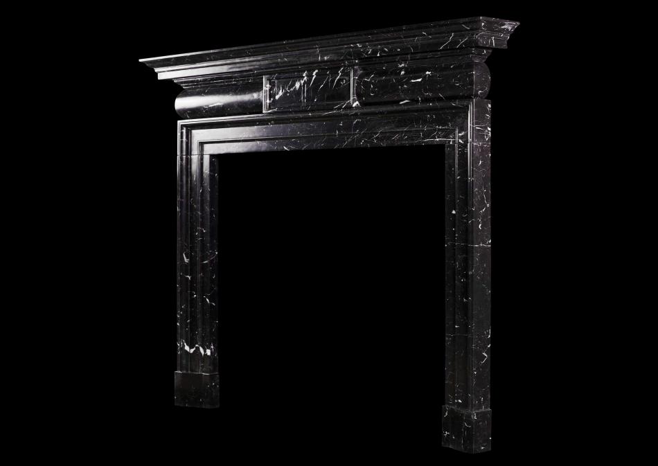 A Georgian Style marble fireplace in Nero Marquina