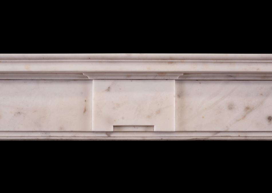 An English Regency white marble fireplace