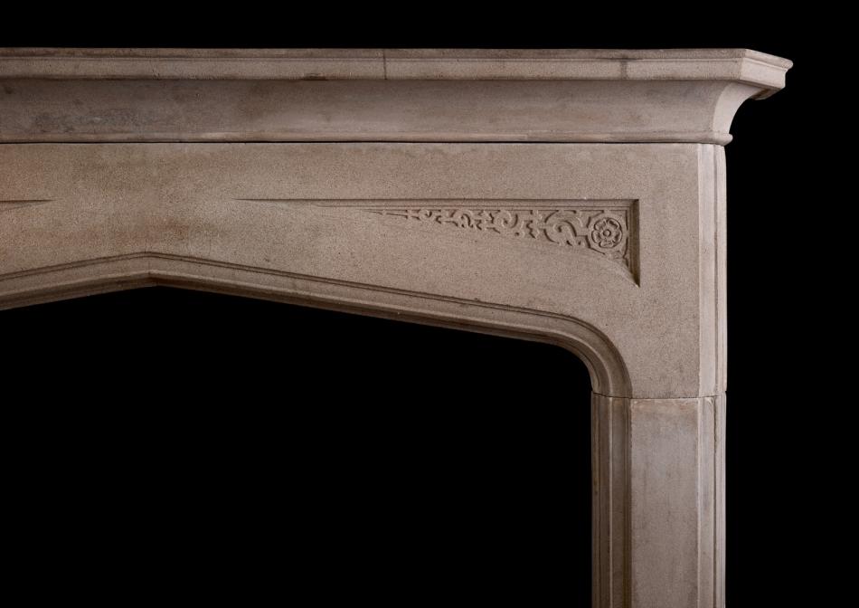 A Gothic style fireplace