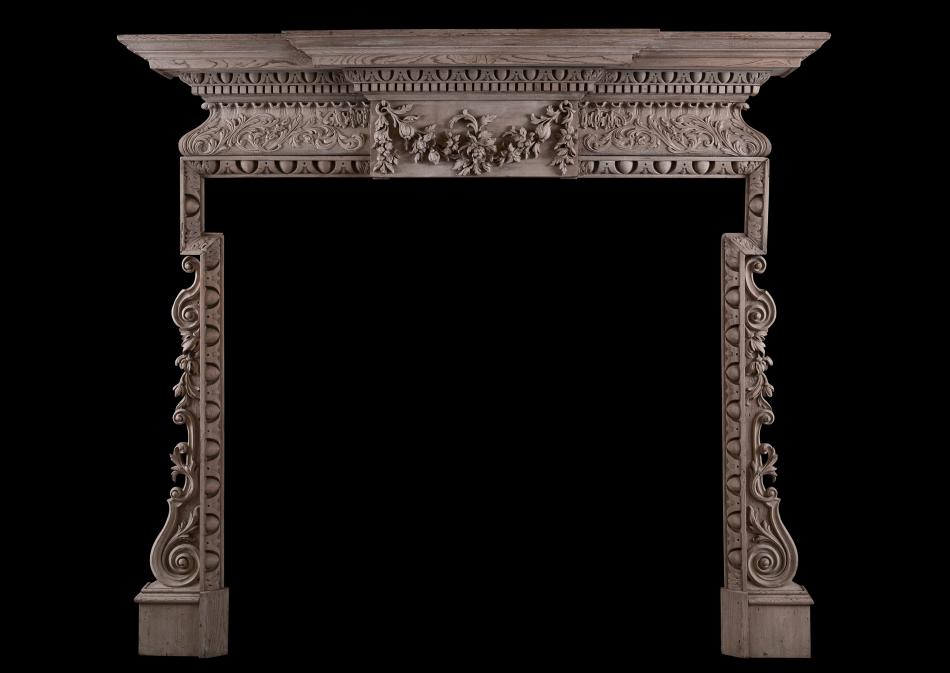 A good quality English carved fireplace