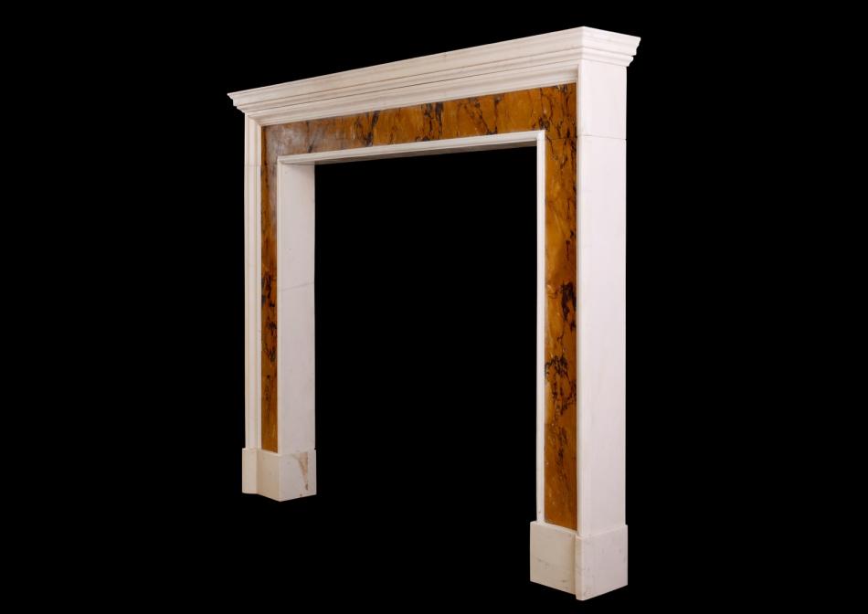 A period Queen Anne marble fireplace