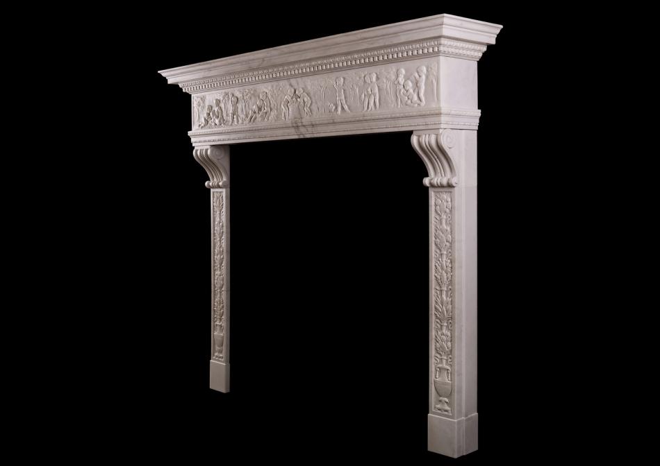 A fine quality Italian Renaissance style fireplace