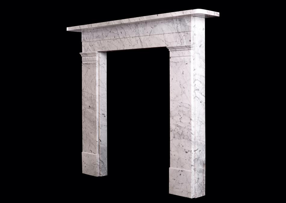 A period Victorian fireplace in Italian Carrara marble