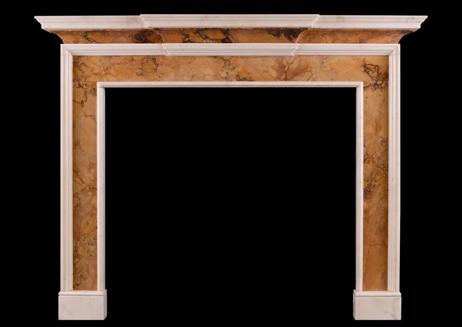 A Georgian fireplace in Italian Statuary and Siena marble