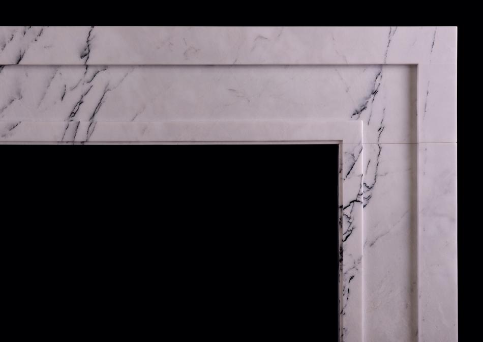 A simple English marble fireplace