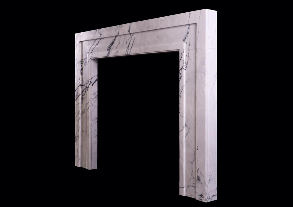 A simple English marble fireplace