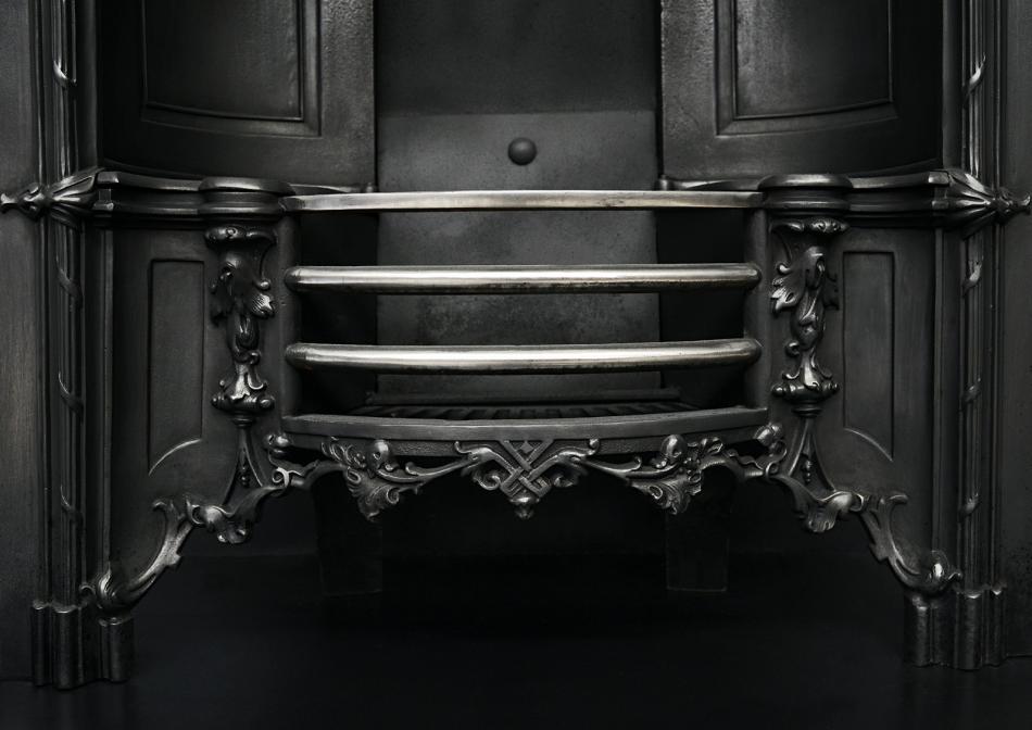 A Decorative Cast Iron Victorian Fireplace Insert