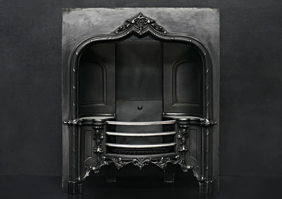 A Decorative Cast Iron Victorian Fireplace Insert