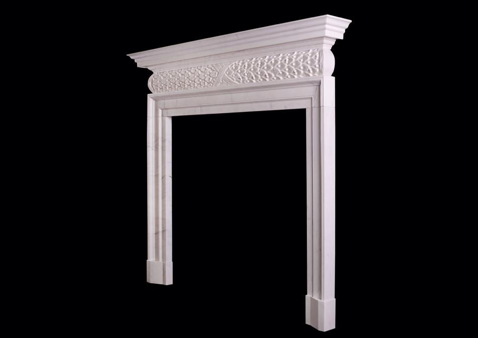 A mid 18th century style marble fireplace