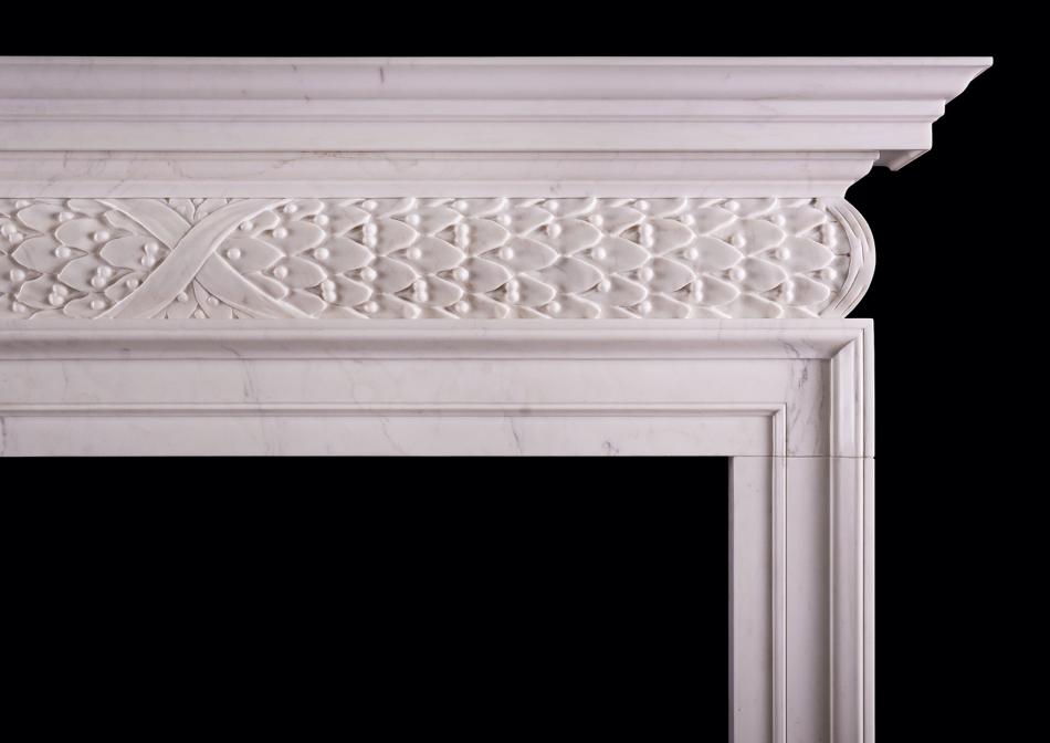 A mid 18th century style marble fireplace