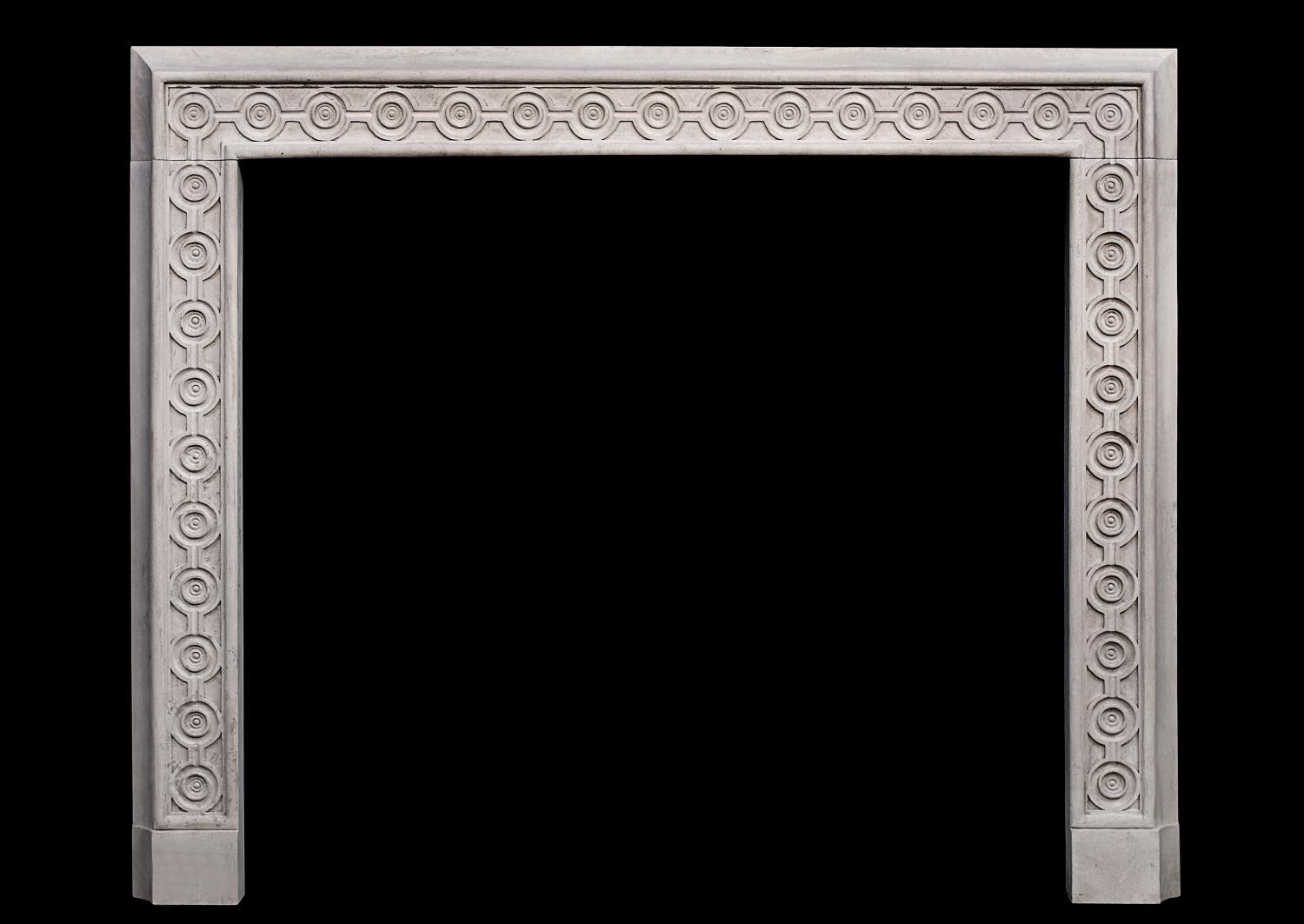 English Limestone Fireplace