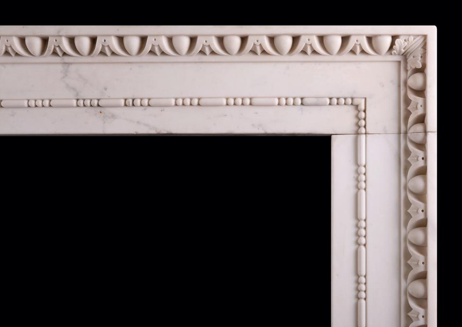 A Statuary marble fireplace in the architectural style