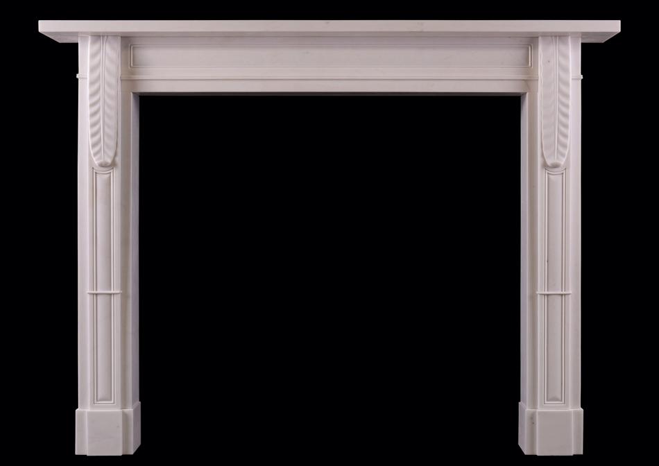 An English Regency Style Statuary marble fireplace