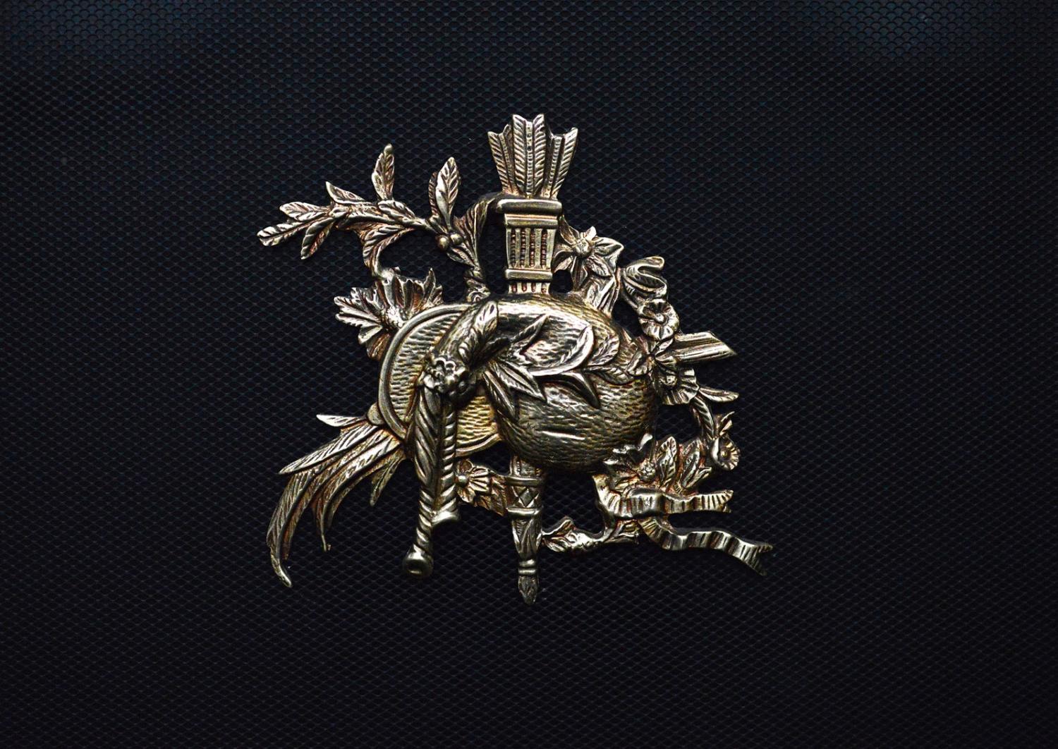 A 19th century English Regency style brass firescreen