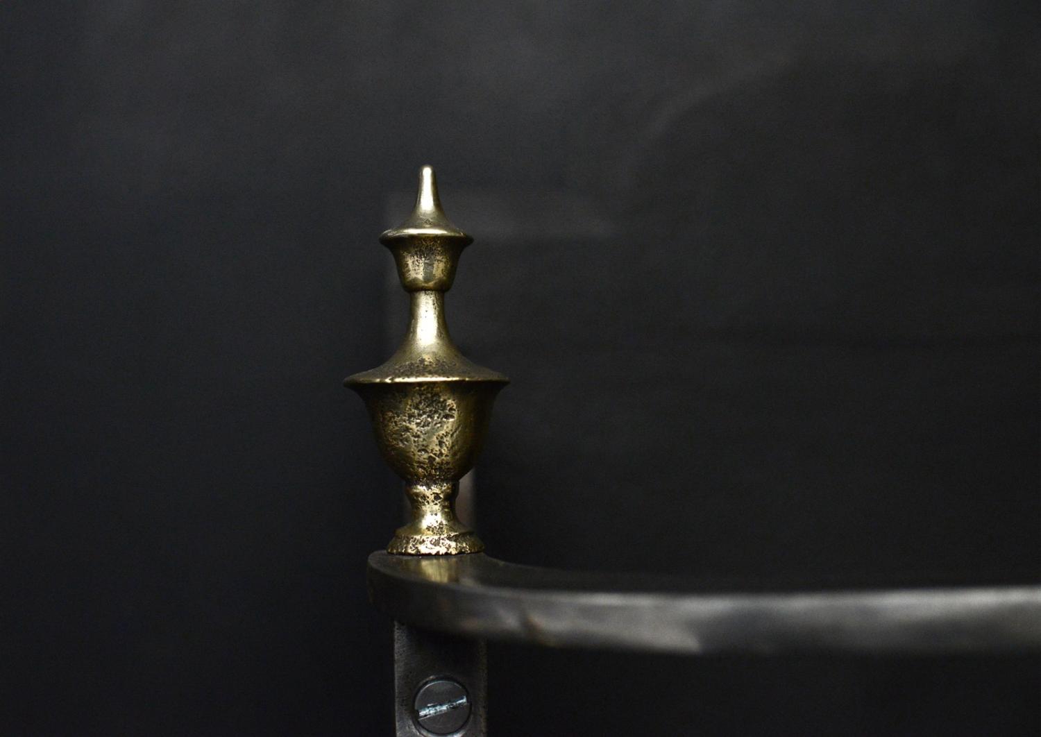 An English brass and steel firegrate