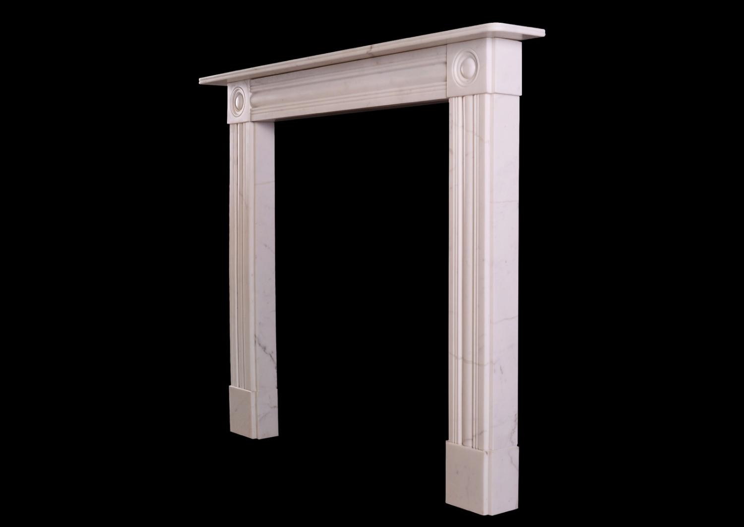 A Statuary marble fireplace in the Regency style