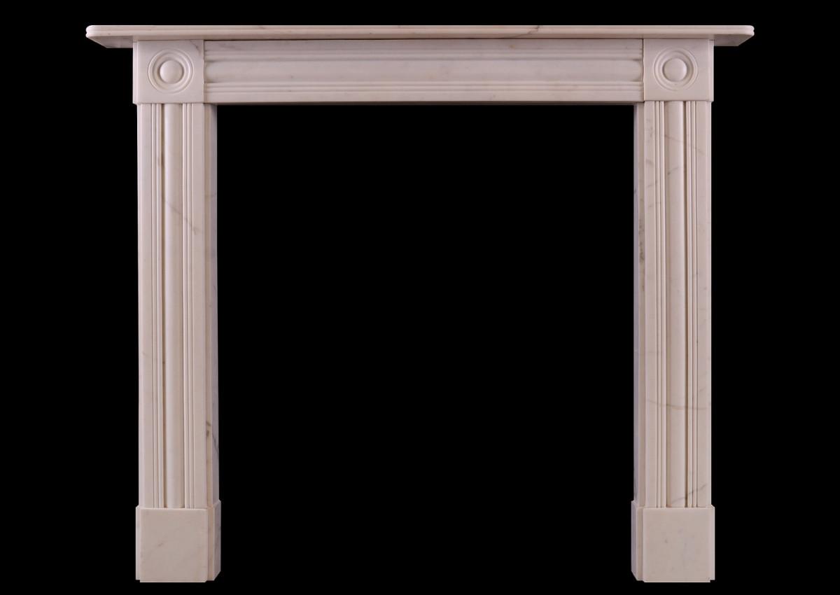 A Statuary marble fireplace in the Regency style
