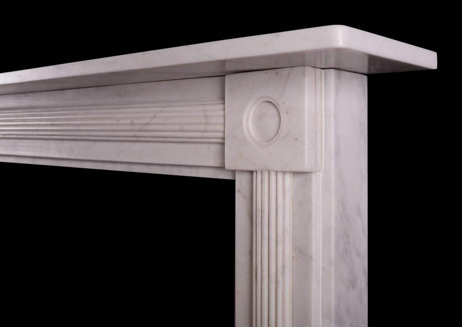 A period Regency Statuary marble fireplace