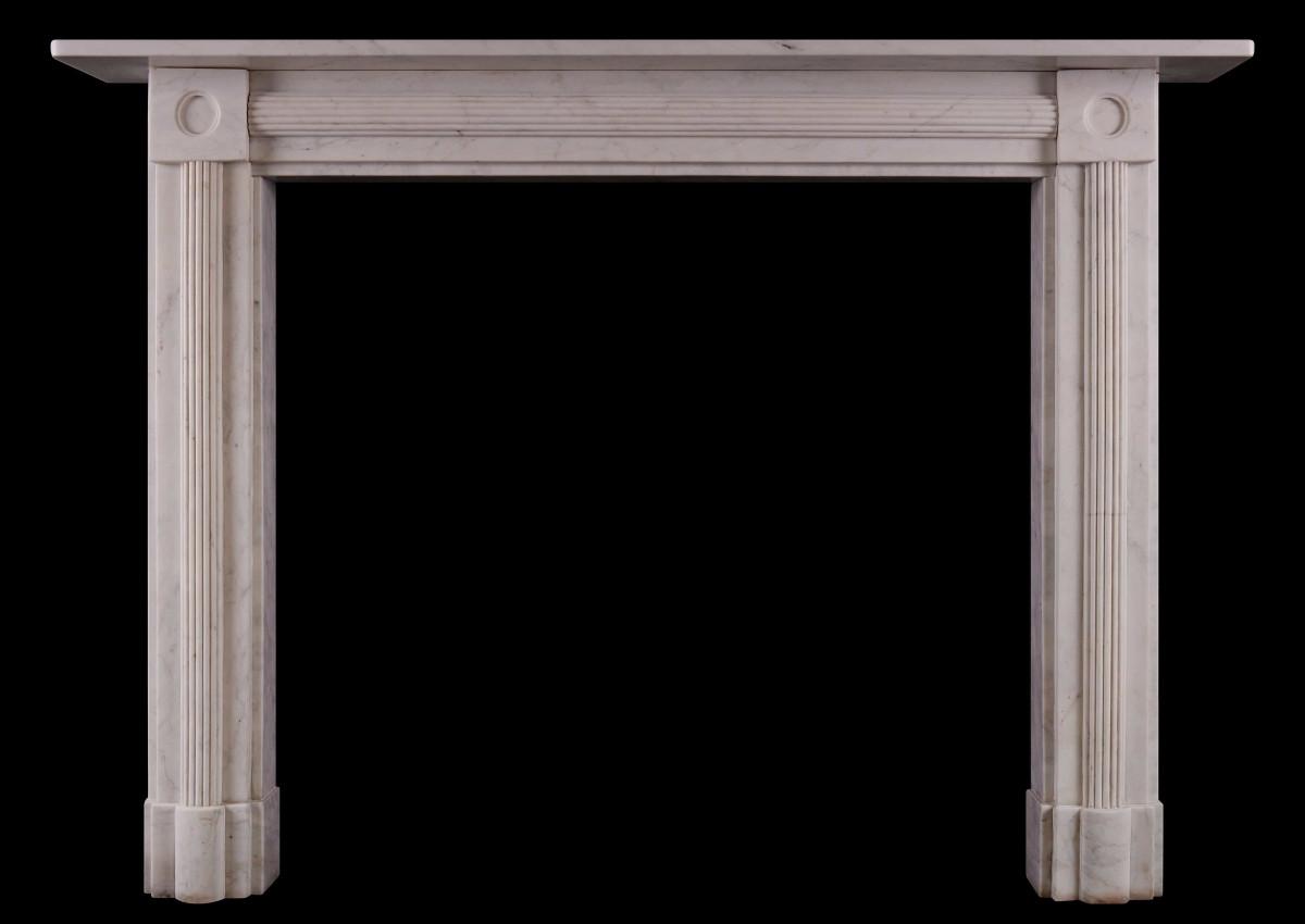 A period Regency Statuary marble fireplace