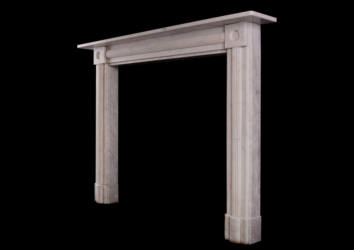 A period Regency Statuary marble fireplace
